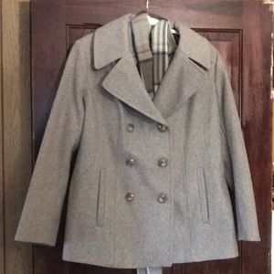 London Fog Pea Coat w/ scarf